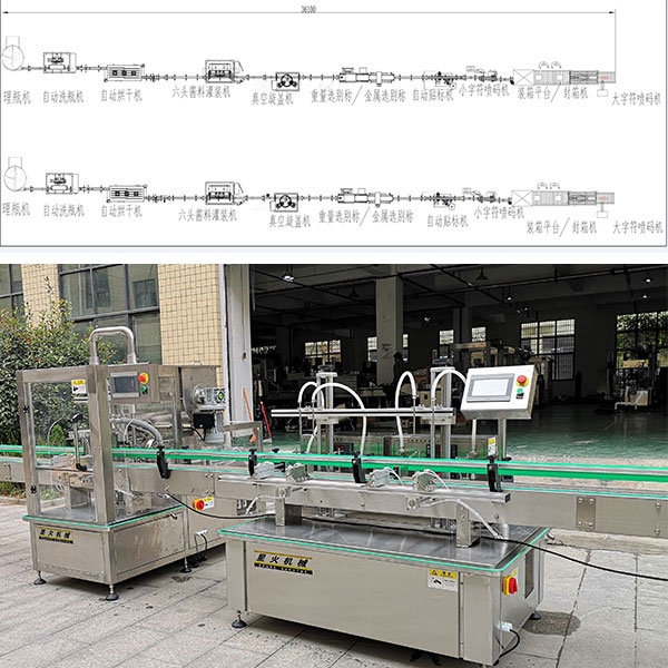 给袋式酱料包装生产线实拍图